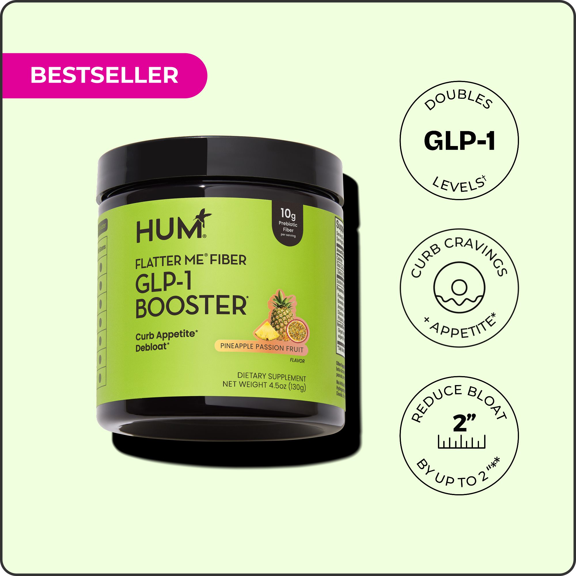 Flatter Me Fiber GLP-1 Booster - Pineapple Passion Fruit