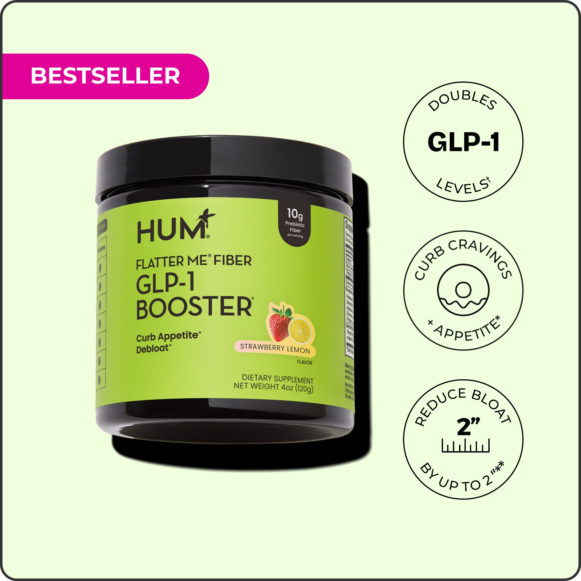 Flatter Me Fiber GLP-1 Booster - Strawberry Lemon